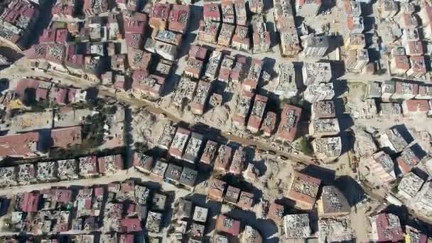 Turkiet Jordbävning Hatay Till Följd Jordbävningen Magnitud Turkiet Förstördes Tusentals — Stockvideo