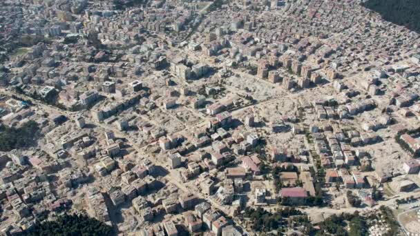 Törökország Földrengés Hatay Törökországban Bekövetkezett Erősségű Földrengés Következtében Épületek Ezreit — Stock videók