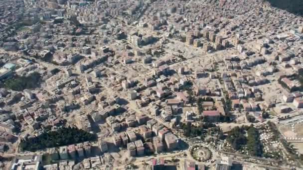 Türkiye Meydana Gelen Büyüklüğündeki Deprem Sonucunda Binlerce Bina Yıkıldı Milyonlarca — Stok video