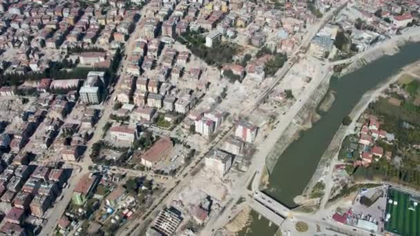 Turkije Aardbeving Hatay Als Gevolg Van Aardbeving Met Een Kracht — Stockvideo