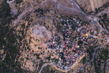 Athena Tapınağı Assos Antik Şehir İnsansız Hava Aracı Fotoğrafı, Behramkale Asos, Çanakkale Türkiye (Trkiye)