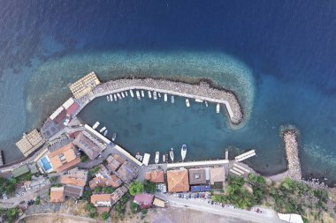 Athena Tapınağı Assos Antik Şehir İnsansız Hava Aracı Fotoğrafı, Behramkale Asos, Çanakkale Türkiye (Trkiye)