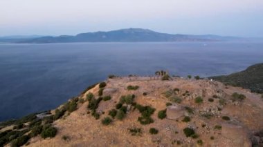 Athena Tapınağı Assos Antik Şehir İnsansız Hava Aracı Videosu, Behramkale Asos, Çanakkale Türkiye (Trkiye)