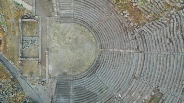 Athena Temple Assos Antique City Drone Video Behramkale Asos Canakkale — Stock videók