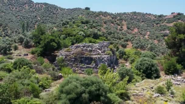 Antik Efes Seluk Zmir Türkiye Yakınlarındaki Belevi Mozolesinin Kalıntıları — Stok video