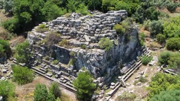 Las Ruinas Del Mausoleo Belevi Cerca Antigua Ciudad Éfeso Seluk — Vídeos de Stock