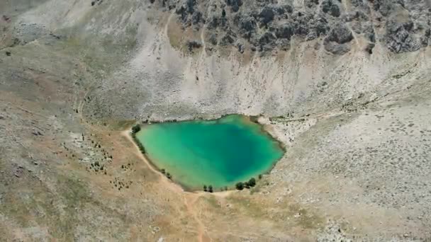 Vista Panorâmica Pitoresco Lago Alta Altitude Yeilgl Lago Verde Gombe — Vídeo de Stock