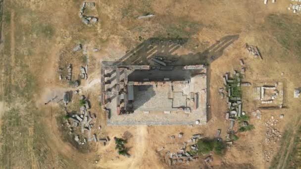 Aizonai Antic City Ruins Zeus Temple Aizanoi Antigua Ciudad Cavdarhisar — Vídeos de Stock