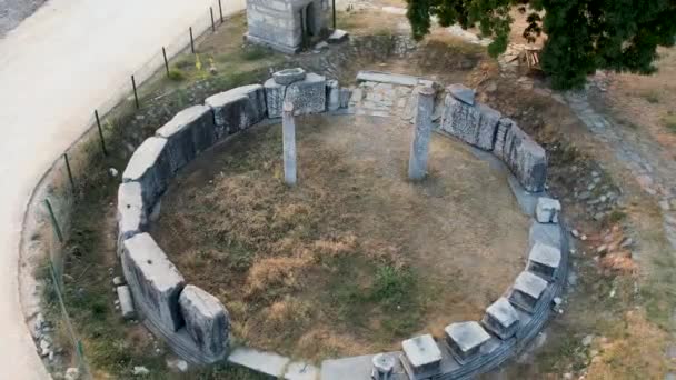 Rovine Antiche Della Città Aizonai Con Tempio Zeus Aizanoi Città — Video Stock