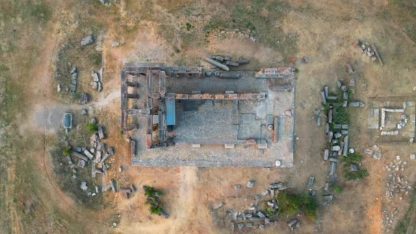 Aizonai Antic City Ruins Zeus Temple Aizanoi Antigua Ciudad Cavdarhisar — Vídeo de stock