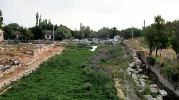 Aizonai Αρχαιολογική Πόλη Ερείπια Ναό Του Δία Aizanoi Αρχαία Πόλη — Αρχείο Βίντεο