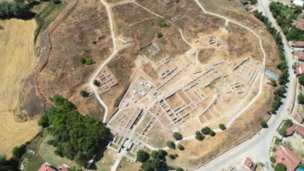 Ruinas Históricas Alacahoyuk Alacahoyuk Sitio Asentamiento Neolítico Hitita — Vídeos de Stock