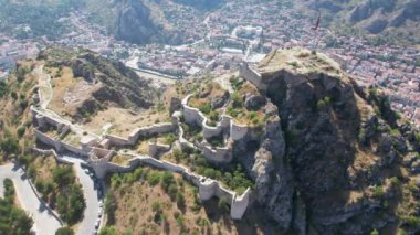 Amasya, Hindi. Tarihi şatosu olan Amasya şehri manzarası