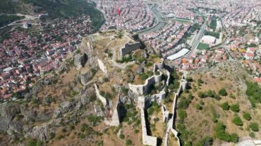 Amasya, Hindi. Tarihi şatosu olan Amasya şehri manzarası