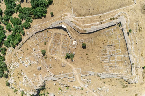 stock image An aerial view of the landscape of Hattusa, Bogazkale, Corum in Turkey