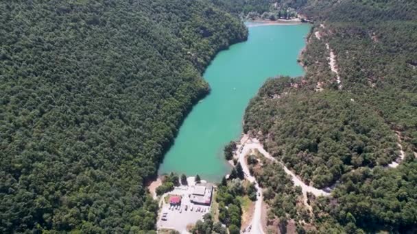 Τοπίο Της Λίμνης Borabay Στην Tasova Amasya Τουρκία — Αρχείο Βίντεο