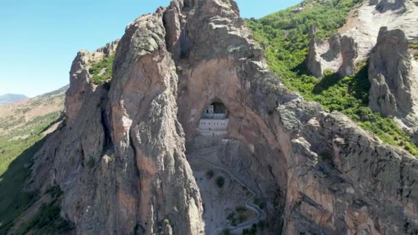 Mosteiro Maria Histórica Giresun Turquia Meryem Ana Manastr — Vídeo de Stock