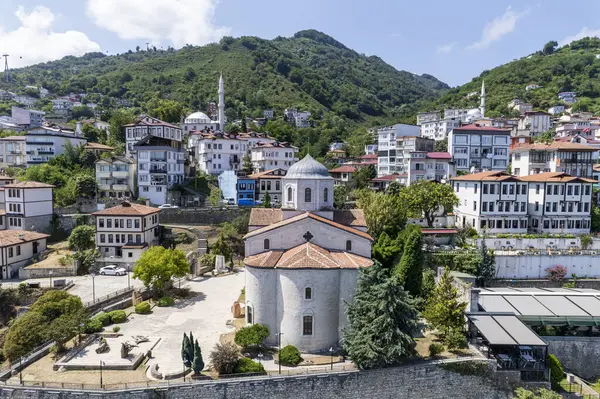 stock image Drone View of Boztepe and Ordu City Center. Altinordu, Ordu, Turkey.