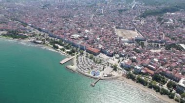 Boztepe ve Ordu Şehir Merkezi 'nin İHA görüntüsü. Altinordu, Ordu, Türkiye.