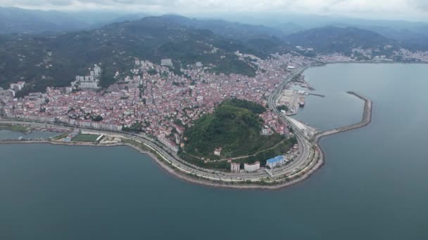 Giresun Άποψη Της Πόλης Από Βόρεια Τουρκία Γνωστή Και Περιοχή — Αρχείο Βίντεο