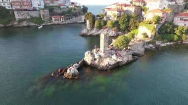 Bartin Türkiye 'de Amasra' nın güzel hava manzarası