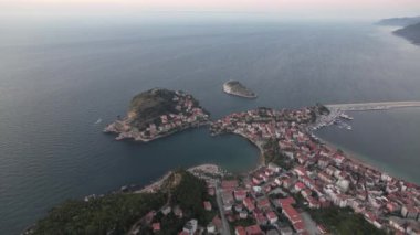 Bartin Türkiye 'de Amasra' nın güzel hava manzarası