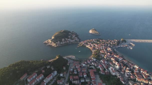 Beautiful Aerial View Amasra Bartin Turkey — Stock Video
