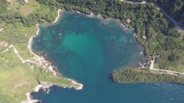 Gideros körfezi manzaralı, Cide, Kastamonu, Türkiye, ayrıca Genoese tarihli Karadeniz 'in en güzel doğal körfezi.