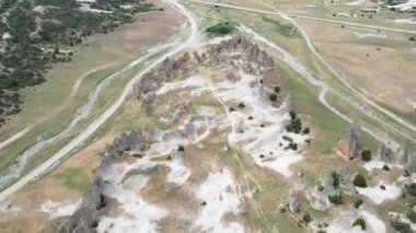 Tarihsel antik Phrygian (Phrygian Vadisi, Gordion) Vadisi. Vadi popüler bir turistik merkezdir..