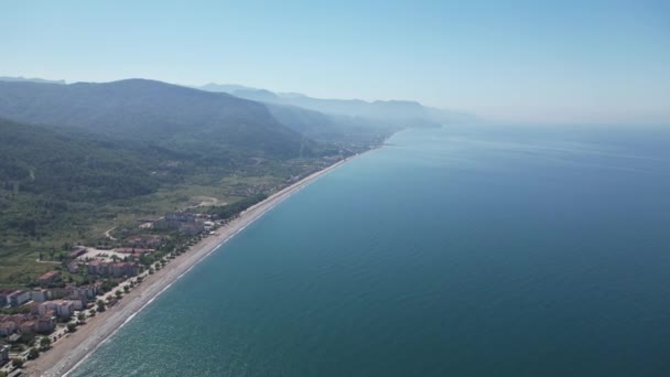 Kastamonu Province Cide District Offers Unique View Its Large Beach — Stock Video