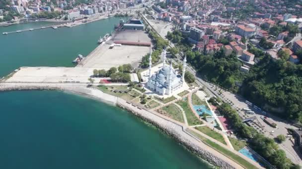 Kalkoen Zwarte Zeekust Luchtfoto Zonguldak Provincie — Stockvideo