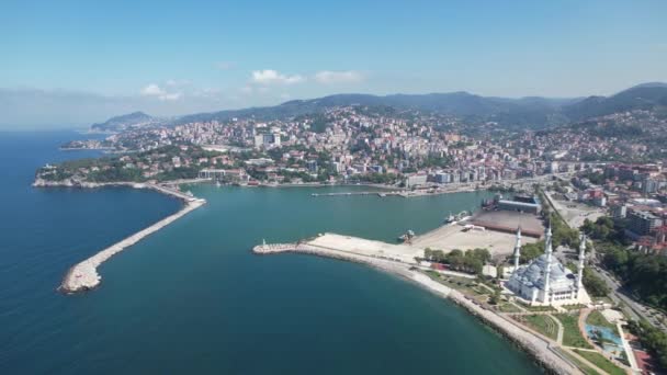 Kalkoen Zwarte Zeekust Luchtfoto Zonguldak Provincie — Stockvideo