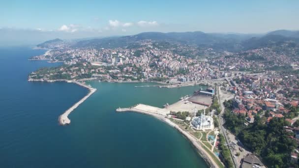 黑海海岸 Zonguldak省鸟瞰 — 图库视频影像