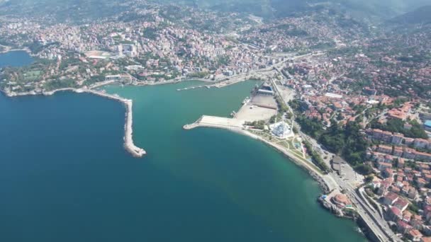 Kalkoen Zwarte Zeekust Luchtfoto Zonguldak Provincie — Stockvideo