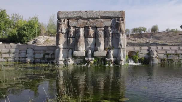 Sanctuaire Printemps Hittite Eflatun Pinar Trouve Environ 100 Kilomètres Ouest — Video