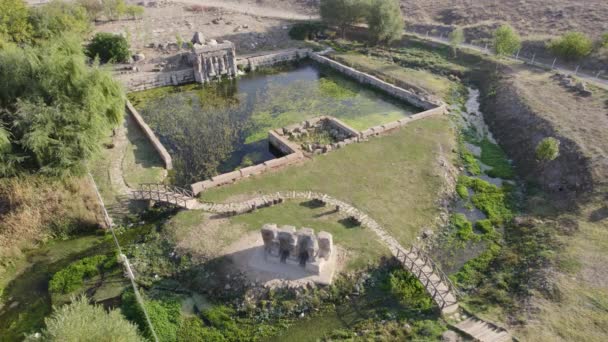 Das Heiligtum Der Hittiten Quellen Von Eflatun Pinar Liegt Etwa — Stockvideo