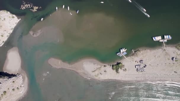 Laguna Dalyana Nel Mar Egeo Drone Foto Ortaca Mugla Turchia — Video Stock