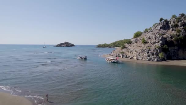 Dalyan Lagoon Aegean Sea Drone Photo Ortaca Mugla Turkey — Stock video