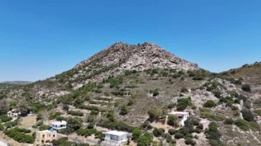 Yunanistan 'ın Chios adasında volkan plajı Mavra Volia