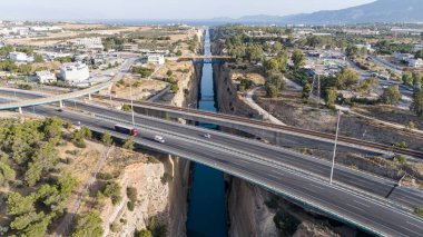 Drone 'dan Corinth Kanalı.