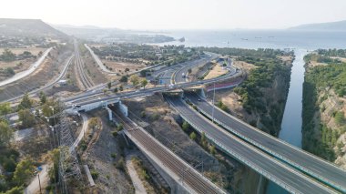 Drone 'dan Corinth Kanalı.