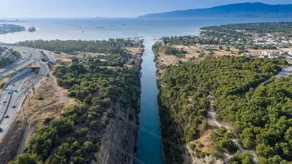 Drone 'dan Corinth Kanalı.