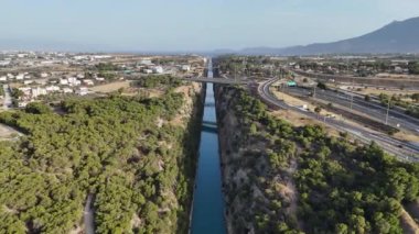 Drone 'dan Corinth Kanalı.