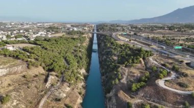 Drone 'dan Corinth Kanalı.