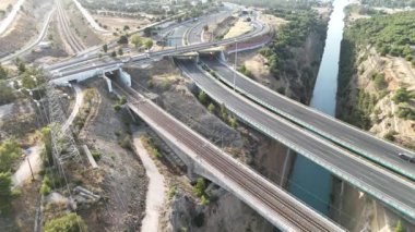 Drone 'dan Corinth Kanalı.
