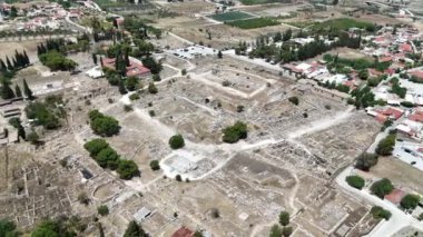 corinth, Yunanistan - Arkeoloji arka plan Tapınağı kalıntıları