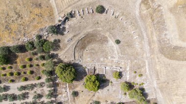 Eleusis, Isthmia, Corinth, Yunanistan. Isthmi 'de Roma Hamamları, inanılmaz mozaikler.!