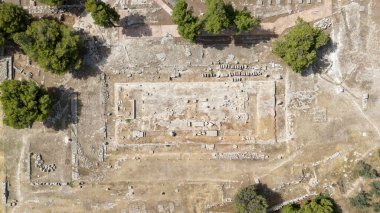 Eleusis, Isthmia, Corinth, Yunanistan. Isthmi 'de Roma Hamamları, inanılmaz mozaikler.!