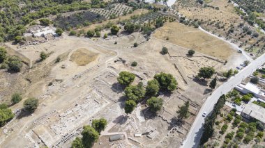 Eleusis, Isthmia, Corinth, Yunanistan. Isthmi 'de Roma Hamamları, inanılmaz mozaikler.!