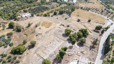 Eleusis, Isthmia, Corinth, Yunanistan. Isthmi 'de Roma Hamamları, inanılmaz mozaikler.!